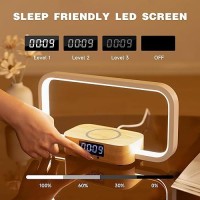 Aontess Bedside Table Lamp Wireless Charger Touch Nightstand Lamp With Usb Port Desk Lamp With Rgb Modern Led Light With Dimm