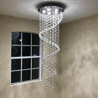 Elegance Spiral Chandelier For Dining Area Modern Swirl Raindrop Chandelier Light Fixture For Foyer Hallway Crystal Chandeliers