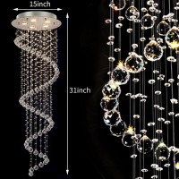 Elegance Spiral Chandelier For Dining Area Modern Swirl Raindrop Chandelier Light Fixture For Foyer Hallway Crystal Chandeliers