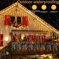 Soshot Christmas String Lights Outdoor - 49Ft/15M 640 Led 8 Modes With Remote Control And App Waterproof Christmas Lights For Patio Yard Garden Wedding Party-Warm White To Multicolor