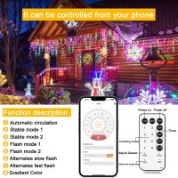 Soshot Christmas String Lights Outdoor - 49Ft/15M 640 Led 8 Modes With Remote Control And App Waterproof Christmas Lights For Patio Yard Garden Wedding Party-Warm White To Multicolor