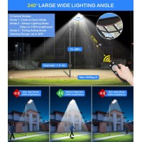 Cedio Solar Street Lights Outdoor - Solar Parking Lot Lights Commercial 3600W 150000 Lumens Led Solar Street Light Waterproof Ip66 Dusk To Dawn, Solar Flood Lights With Motion Sensor