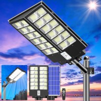 Cedio Solar Street Lights Outdoor Solar Parking Lot Lights 4800W 300000Lm Led Solar Street Light Dusk To Dawn Waterproof Comm