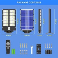 Cedio Solar Street Lights Outdoor Solar Parking Lot Lights 4800W 300000Lm Led Solar Street Light Dusk To Dawn Waterproof Comm