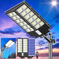 Cedio Solar Street Lights Outdoor Solar Parking Lot Lights 4800W 300000Lm Led Solar Street Light Dusk To Dawn Waterproof Comm