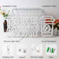 Lucunstar Take Away Neon Sign For Restaurants Wall Decor Business Led Light Take Away Neon Light For Bar Store Home Wall Han