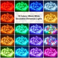 Omika 33 Ft Globe Battery Powered String Lights 60 Led 18 Colorswarm White Battery Christmas Lights Usb Powered Camping Light