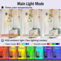 Battery Operated Wall Sconces Set Of Two Indoor Not Hardwired Battery Wall Light With Remote Control Rgb Color Changing Dimmab