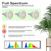 Taurusy Grow Lights For Indoor Plants Full Spectrum With Detachable Tripod Stand 1055 Inches Height Adjustable Aluminum Alloy