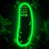 Cartoon Pickle Led Neon Sign For Wall Decoration Anime Rick Neon Light Sign For Man Cave Decor Christmas Ornament Party And G