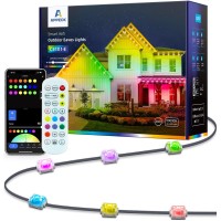 Appeck Permanent Outdoor Lights 100Ft, Smart Rgb Outdoor Lights With 75 Leds, Ip65 Waterproof Led Eaves Lights, 54 Scene Modes Lighting For Party, Daily, Halloween, Christmas, Roof, Garden, Patios