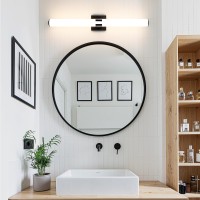 Aijiasi Black Bathroom Vanity Light Fixtures 31 Inch Modern Bathroom Light Fixtures Over Mirror Sconce Lighting 36W 3000K Led D