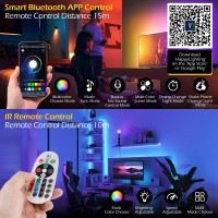 Dyna-Living 40Ft Rgb Led Storefront Lights App Bluetooth & Ir Remote Control 80Pcs 3-Led 5050 Smd Led Module Lights With Music Sync Mode Ip68 Waterproof Storefront Led Lights For Business