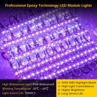 Dyna-Living 40Ft Rgb Led Storefront Lights App Bluetooth & Ir Remote Control 80Pcs 3-Led 5050 Smd Led Module Lights With Music Sync Mode Ip68 Waterproof Storefront Led Lights For Business