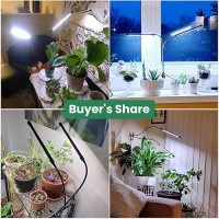 Garpsen Grow Lights For Indoor Plants 2 Heads Full Spectrum Led Plant Grow Lights 40 Leds Clip On Plant Light For Small Plants