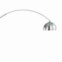 85 Inch Floor Lamp With Arched Body, Binary Switch, Marble Base, Silver