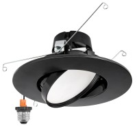 Maxxima 5 In And 6 In Rotatable Led Retrofit Downlight Gimbal 1000 Lumens 11 Watts 5 Cct 2700K3000K3500K4000K5000K Dim