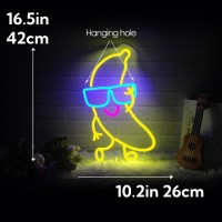 Dancing Banana Neon Sign Banana Neon Light Led Neon Sign For Wall D Cor Dimmable Led Neon Light For Bar Restaurant Music Concer