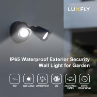 Luxfly Led Flood Lights Outdoor 16W 1900Lm 5000K Daylight Ip65 Waterproof Security Lights With 2 Adjustable Heads Exterior Wa