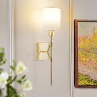 Suraielec Gold Wall Sconces Battery Operated Wireless Sconces With Remote Control 3 Color Temperatures Dimmable Wall Lighting