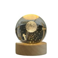 This crystal ball night light is a stunning decorative piece and gift choice With its 236inch crystal ball and solid wood base it operates at a voltage of less than or equal to 36V ensuring your safety during use The crystal ball showcases impeccable 3D i