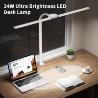 Led Desk Lamp With Usb Charging Port Architect Task Dual Lamps For Home Office With Atmosphere Lighting 24W Ultra Bright Modern