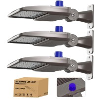 Jclgl Led Parking Lot Light 150W 3 Packs Led Shoebox Light With Arm Mount 21000Lm 5000K Daylight Ip65 Waterproof Dusk To Daw