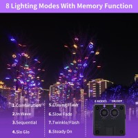 6 Pack Solar Fairy Lights For Outside Waterproof 300Ft 780Led Purple Solar String Lights Outdoor Waterproof 8 Modes Copper Wir