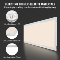 Vevor 2 Pack 1X4 Ft Led Flat Panel Light, 6600Lm 55W, Surface Mount Led Drop Ceiling Light Fixture With Adjustable Color Temperature 3500K/4000K/5000K, Ultra Thin For Home Office Classroom, Ul Listed