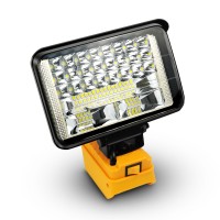 Portable Cordless Led Work Light For Dewalt 20V Battery 60W 4500Lumens Flood Lights Outdoor With Two Usb Charging Ports For Wo