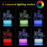 3D Night Light Led Table Lamp 16 Colors Changing With Remote Smart Touch Room Decoration For Kids Fans Christmas Birthday Gift