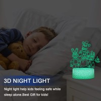 3D Night Light Led Table Lamp 16 Colors Changing With Remote Smart Touch Room Decoration For Kids Fans Christmas Birthday Gift