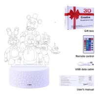 3D Night Light Led Table Lamp 16 Colors Changing With Remote Smart Touch Room Decoration For Kids Fans Christmas Birthday Gift