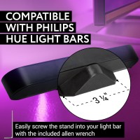 Impresa 4 Pack Ambient Lighting Angled Noslip Feet For Philips Hue Light Bar Mood Lighting Stand For Philips Hue Play Light B