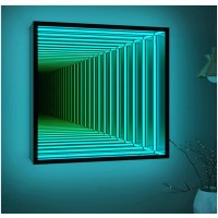 Swtchblade Tunnel Lamp 3D Mirror Wall Hanging Lights 3D Infinity Mirror Light, Infinity Mirror Art Light Night Light With Multi Color Changing Light For Bedroom Children'S Room Decor(Size:30Cm)