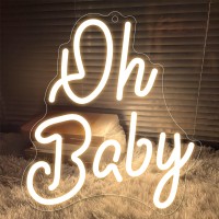 Coolgift Mart Oh Baby Dimmable Neon Sign Illuminate Your Space With Warm White Glow For Backdrop Wall Decor For Baby Showe