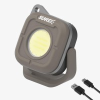 Sunrei Mini Portable Led Rechargeable Magnetic Work Light 180 Rotating 500Lm Bi Color Temperature Magnetichook Ipx5 Water