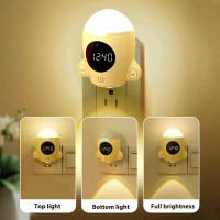 Qanyi Bathroom Night Light Plugin Led Wall Space Lights With Remote Touch Control Adjustable Brightness Kid Gifts Ideas Fun