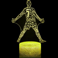 Daheyma Footballer Lamp Siuuuu Celebration Football Night Light, Soccer 3D Mood Light Illusion, No.7 Portuguese Room Decorations Football Gifts Boys, 16 Colors Touch And Remote Control Dimmable