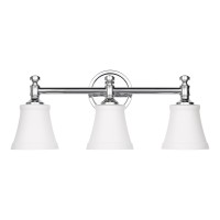 Hanaloa Bathroom Vanity Light Fixtures Traditional Chrome 3 Lights Wall Sconce Lighting With Opal Glass Shade Porch Wall Mount