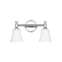 Hanaloa Bathroom Vanity Light Fixtures Traditional Chrome 2 Lights Wall Sconce Lighting With Opal Glass Shade Porch Wall Mount