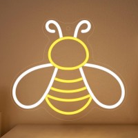 Coolgift Mart Bee Neon Sign Dimmable Honey Neon Light Wall Decor Birthday Party Decorations For Home Patio Garden Bars Ho