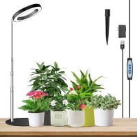 Aokrean Grow Lights Full Spectrum Plant Light For Indoor Plants 2 In 1 Design Desktop Growing Lamp With Auto Timer For 61216