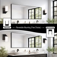 Wall Sconces Set Of 2 Modern Vanity Lights With Double Clear Glass Shade Matte Black Indoor Farmhouse Wall Lights For Bathroom L