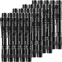 Beieverluck 20 Pack Pen Light Flashlight Mini Small Flashlight With Clip Waterproof Led Pocket Pen Flashlights For Camping Insp