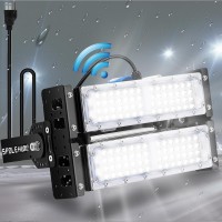 Spolehli Led Stadium Flood Lights Dusk To Dawn 600W Equivalent 16000Lm Super Bright Led Arena Lights 85-305V Ip66 Waterproof 6500K Daylight White 100W Outdoor Lighting Auto Light At Dark