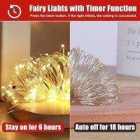 Fairy Lights Battery Operated With Remote 3 Pack X 33Ft 100Led Waterproof Outdoor String Lights Battery Powered Copper Wire Fai