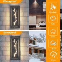 Zsmaiku 2 Pcs Modern Outdoor Wall Light Waterproof Wall Mount Light Exterior Lights For House Hallway Black Outdoor Porch Patio