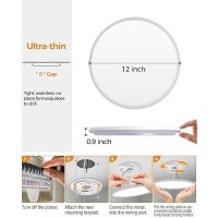 12Pack Led Flush Mount Ceiling Light Fixture 12Inch 28W Dimmable Ceiling Light 3000K4500K6000K 3 Color Adjustable Round Ceil