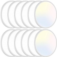 12Pack Led Flush Mount Ceiling Light Fixture 12Inch 28W Dimmable Ceiling Light 3000K4500K6000K 3 Color Adjustable Round Ceil